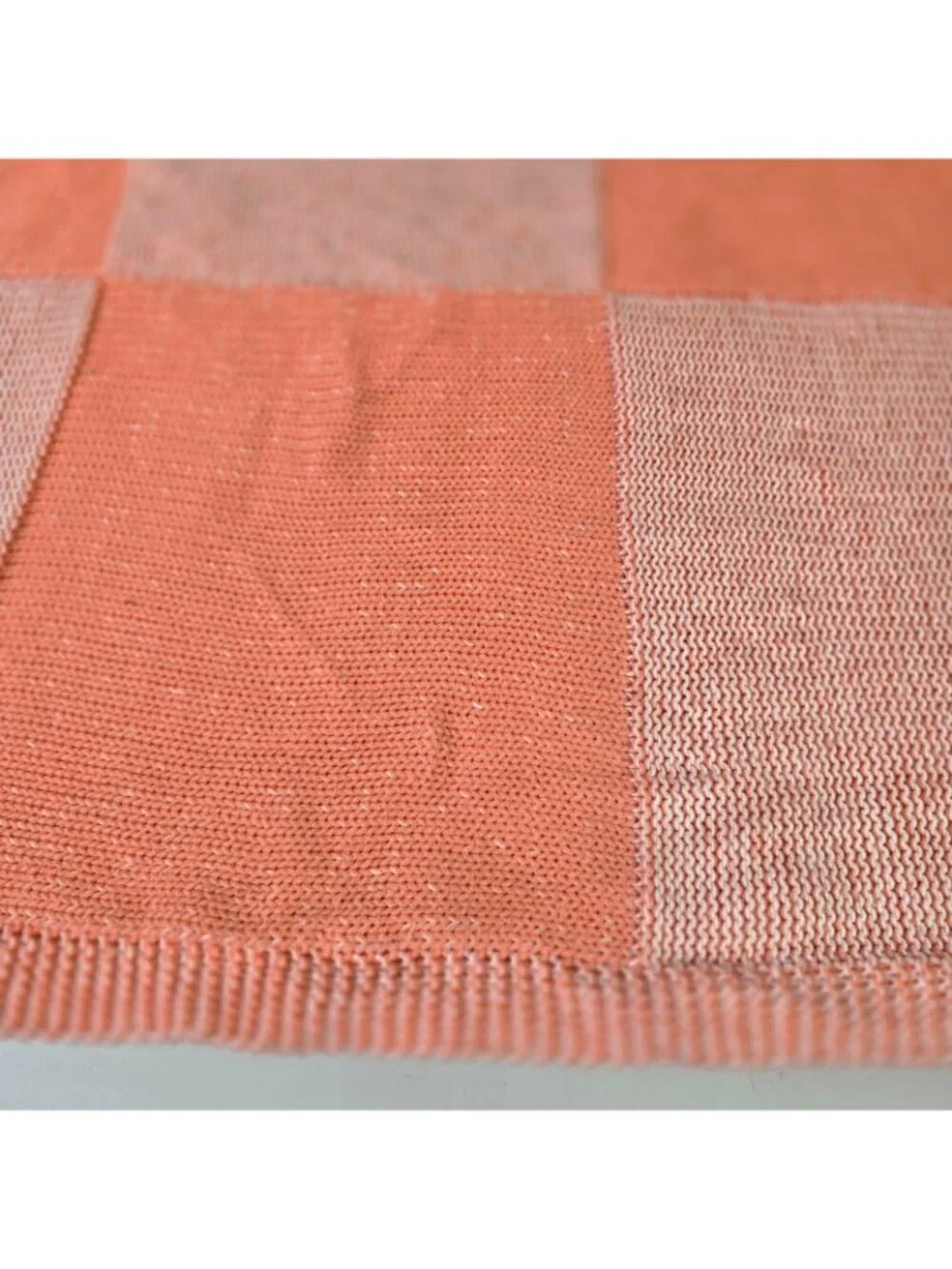 Alashan Cotton Cashmere Cascade Throw Sherbet And White